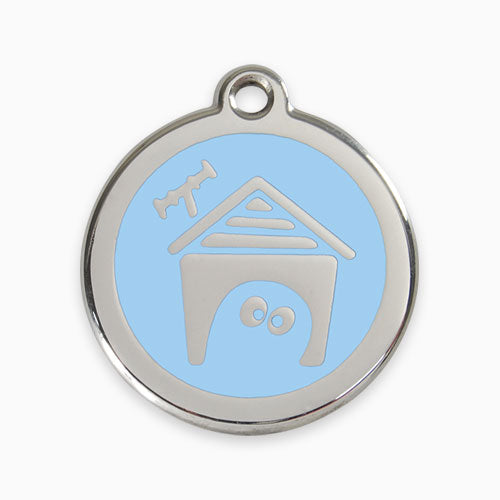 Enamel Dog Tag Dog House (11 colours) PetIDTag