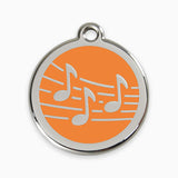 Enamel  Pet ID Tag Music (11 colours)