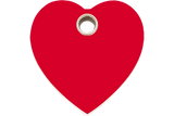 Plastic Pet ID Tag -  Heart (4 colours)