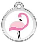 Enamel Pet ID Tag Flamingo