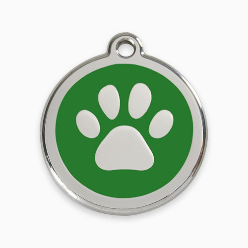 Enamel Pet Tag Paw Print 11 colours PetIDTag