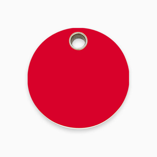 Plastic Pet ID Tag -  Circle (4 colours)
